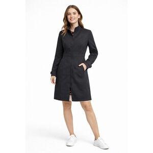 Classic Tulle Anthropologie Blue Long Trench Coat Small 1C